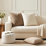 Throw Pillow 2 pcs HEERLEN Brown 55 x 55 cm Chenille Fabric