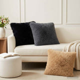 Cushion with Pillow HEERLEN 2 pcs Black PV Fleece