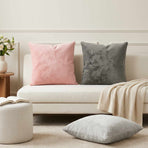 Throw Pillow 2 pcs HEERLEN Dark Grey 60 x 60 cm Flannel