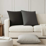 Cushion with Pillow HEERLEN 2 pcs Black Polyester - Side View
