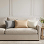 Throw Pillow 6 pcs HOUTEN Cream 30 x 50 cm Faux Linen