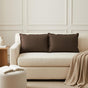 Throw Pillow 2 pcs HOUTEN Brown 30 x 50 cm Faux Linen