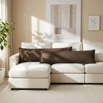 Cushion HOUTEN Taupe 40 x 145 cm Faux Linen