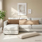 Throw Pillow 2 pcs HOUTEN Cream 40 x 145 cm Chenille Fabric