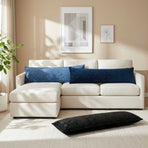 Throw Pillow 2 pcs HOUTEN Black 40 x 145 cm Flannel