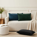Cushion with Pillow HOUTEN 2 pcs Blue Velvet