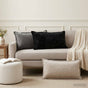 Cushion 2 pcs HOUTEN Dark Grey 40 x 80 cm Chenille Fabric