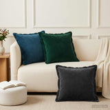Cushion with Pillow HOUTEN 12 pcs Black Velvet