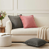Cushion with Pillow HOUTEN 2 pcs Dark Grey Velvet