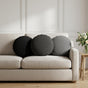Throw Pillow 2 pcs HEERLEN Dark Grey Ø 40 cm Fabric