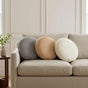Throw Pillow 2 pcs HEERLEN Cloud Grey Ø 40 cm Fabric