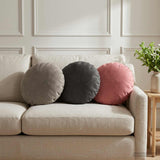 Cushion with Pillow HEERLEN 2 pcs Dark Grey Velvet