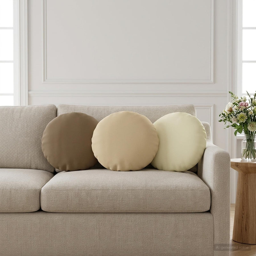 Cushion with Pillow HEERLEN 2 pcs Beige Polyester