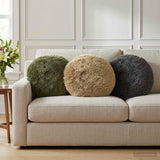 Cushion with Pillow HEERLEN 6 pcs Light Grey PV Fleece