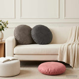 Cushion with Pillow HEERLEN 2 pcs Dark Grey Velvet