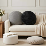 Throw Pillow 2 pcs HEERLEN Anthracite Dia. 50 cm