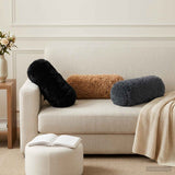 Cushion with Pillow HEERLEN 2 pcs Black PV Fleece