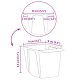 Flower Boxes for Euro Pallets 12 pcs Grey 13.5 x 9 x 9.5 cm