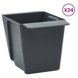 Flower Boxes for Euro Pallets 12 pcs Grey 13.5 x 9 x 9.5 cm