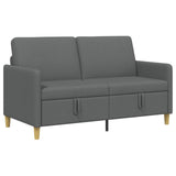 Sofa with Storage Dark Grey 152 x 78 x 87 cm Polyester - Front View