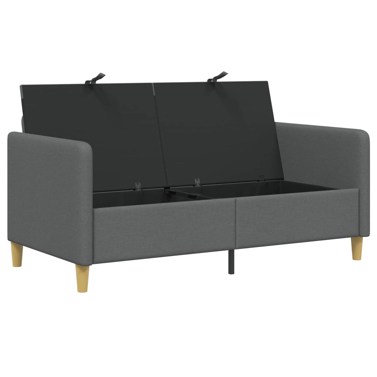 Sofa with Storage Dark Grey 152 x 78 x 87 cm Polyester