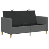Sofa with Storage Dark Grey 152 x 78 x 87 cm Polyester - Top-Down View