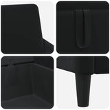 Sofa With Storage Black 152 x 78 x 87 cm Polyester - Close-Up Angle