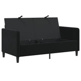 Sofa with Storage Black 152 x 78 x 87 cm Polyester - Top-Down View