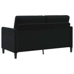 Sofa With Storage 2-Seater Black 152 x 78 x 87 cm Polyester
