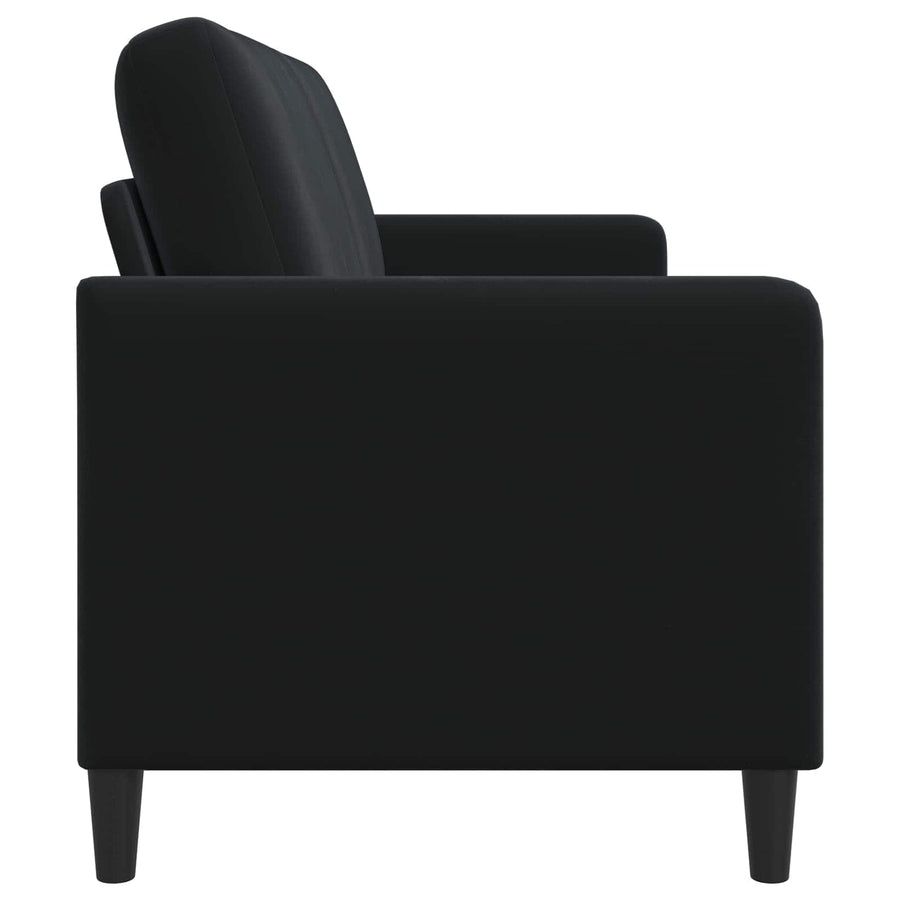 Sofa With Storage 2-Seater Black 152 x 78 x 87 cm Polyester