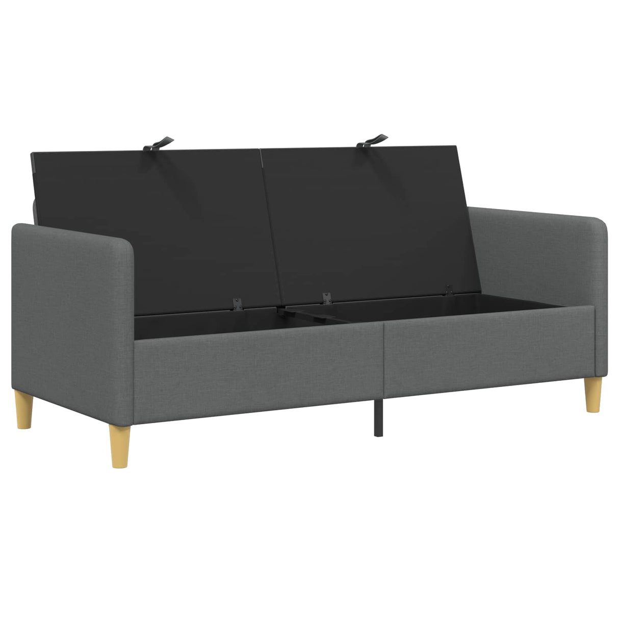 Sofa with Storage Dark Grey 172 x 78 x 87 cm Polyester