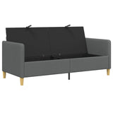 Sofa with Storage Dark Grey 172 x 78 x 87 cm Polyester