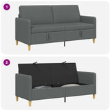 Sofa with Storage Dark Grey 172 x 78 x 87 cm Polyester - Low Angle