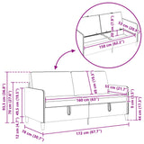 Sofa with Storage Dark Grey 172 x 78 x 87 cm Polyester - Extra Image