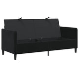 Sofa with Storage Black 172 x 78 x 87 cm Polyester - Top-Down View