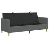 Sofa with Storage Dark Grey 192 x 78 x 87 cm Polyester - Top-Down View
