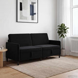Sofa with Storage Black 192 x 78 x 87 cm Polyester - Side View