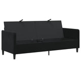 Sofa with Storage Black 192 x 78 x 87 cm Polyester