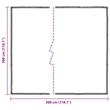 Plant Cover Transparent 3 x 3 m PE - Top-Down View