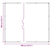 Plant Cover Transparent 3 x 4 m PVC - Top-Down View