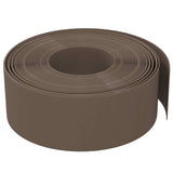 Garden Edging 25 m 20 cm PE Brown - Top-Down View