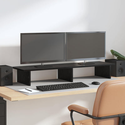 Monitor Stand Black Oak 100 x 27 x 15 cm Engineered Wood