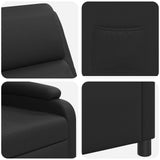 Recliner Black Faux Leather - Top-Down View