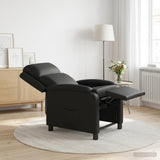 Recliner Black Faux Leather - Side View
