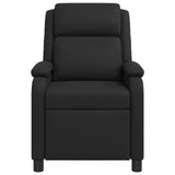 Recliner Black Faux Leather - Front View