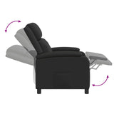 Recliner Black Faux Leather