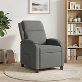 Recliner Dark Grey Fabric - Side View