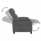 Recliner Dark Grey Fabric