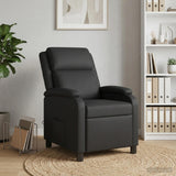 Massage Recliner Black Faux Leather - Top-Down View