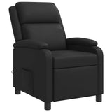 Massage Recliner Black Faux Leather